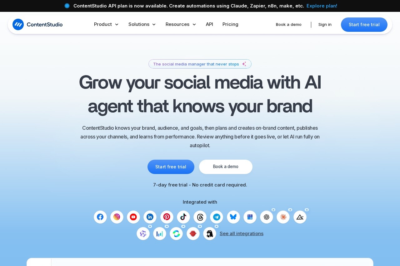 ContentStudio screenshot