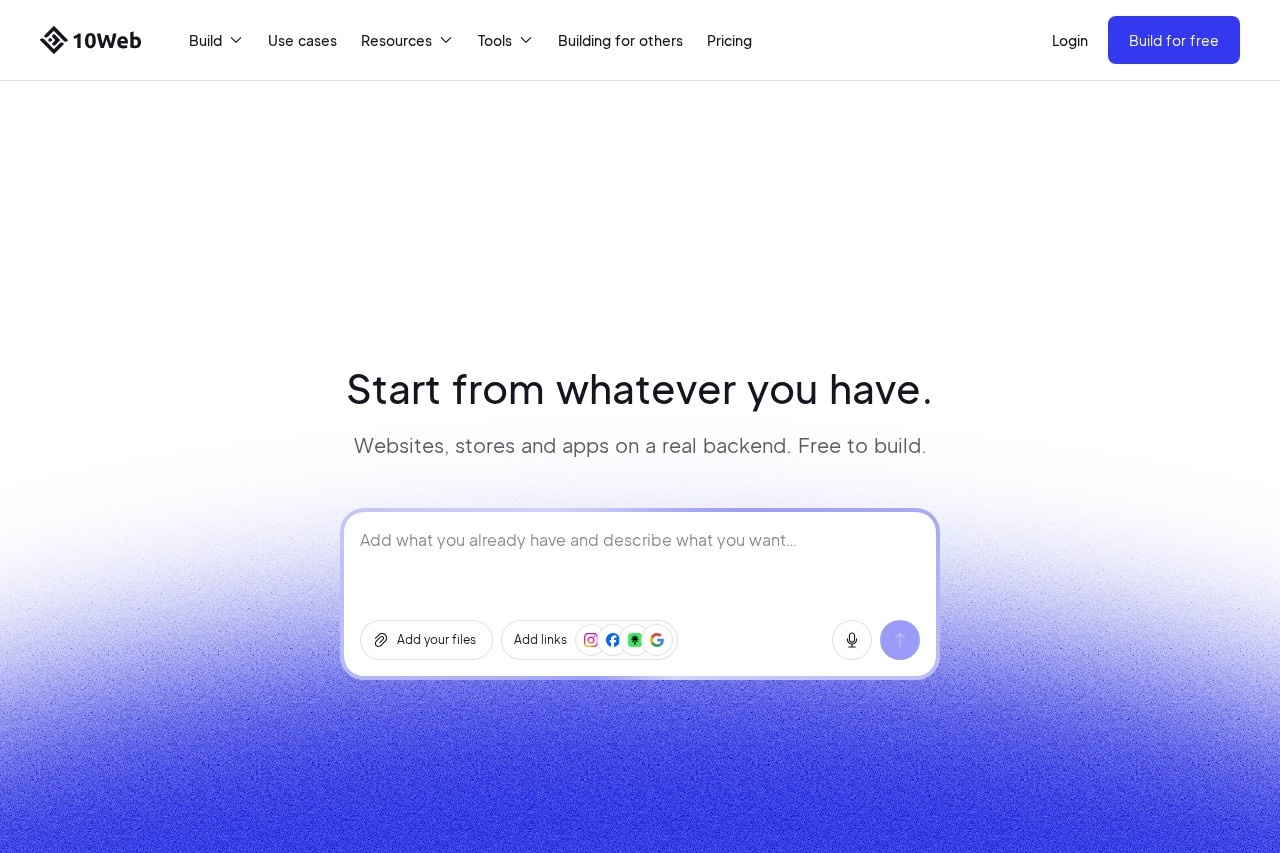 10Web screenshot