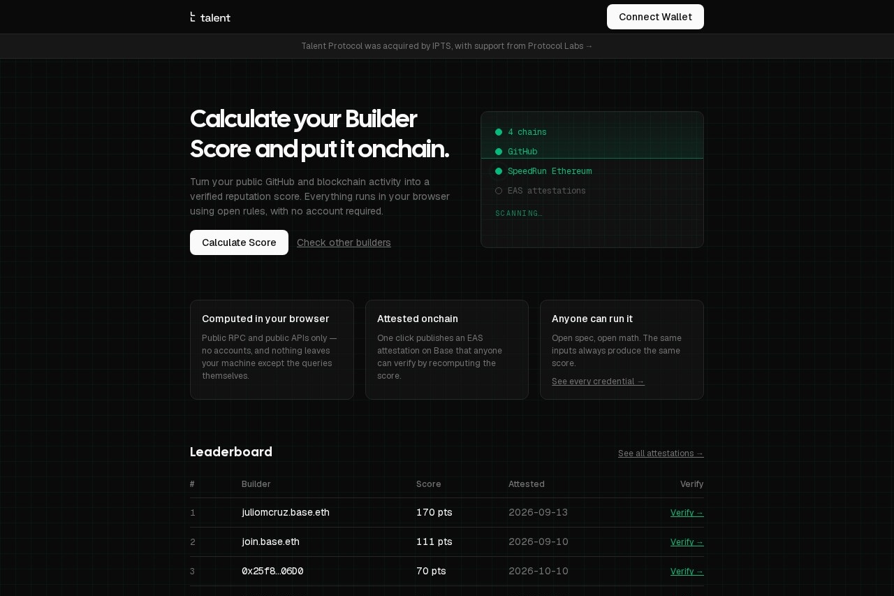 Talent Protocol screenshot