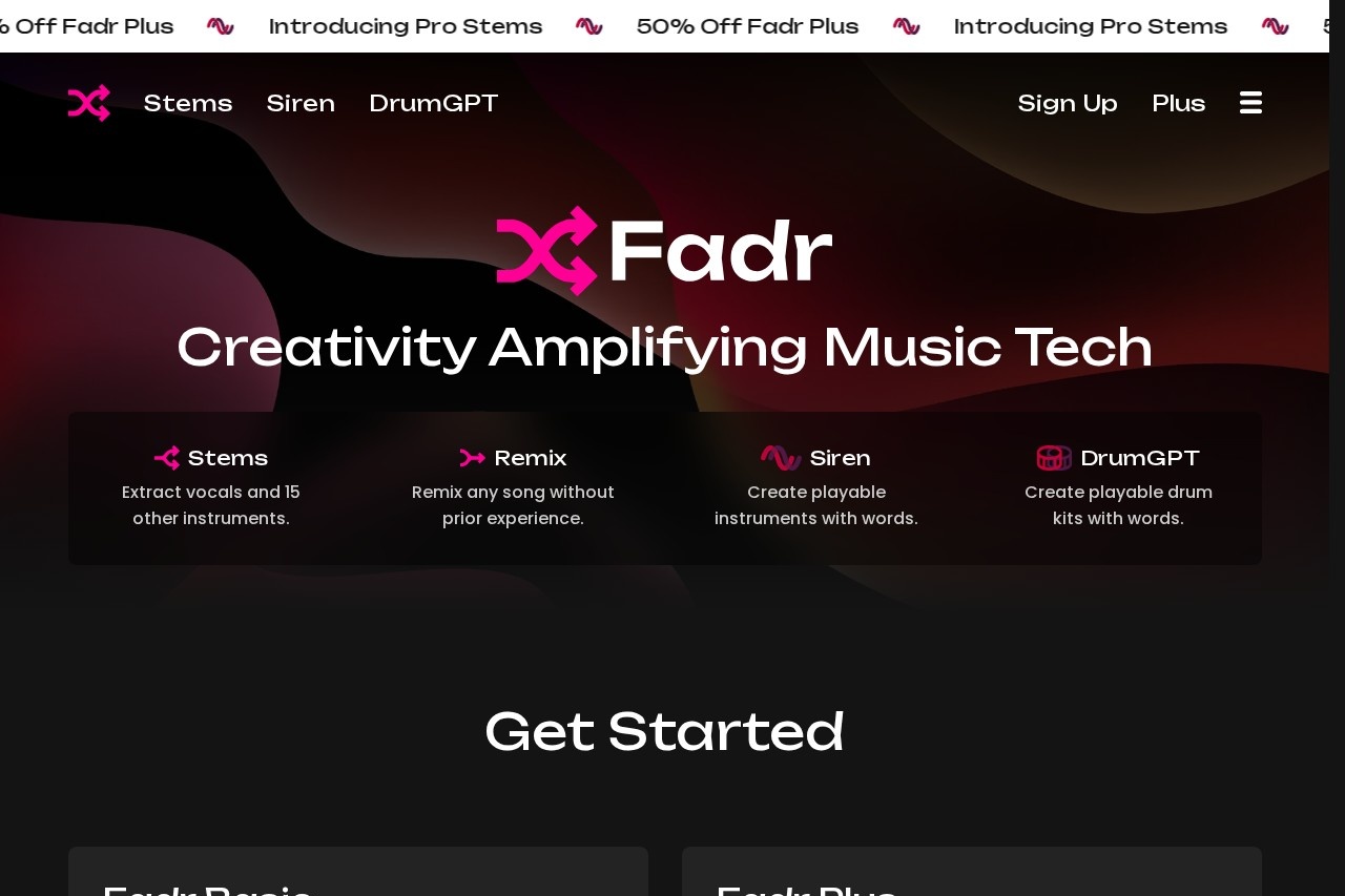 Fadr screenshot