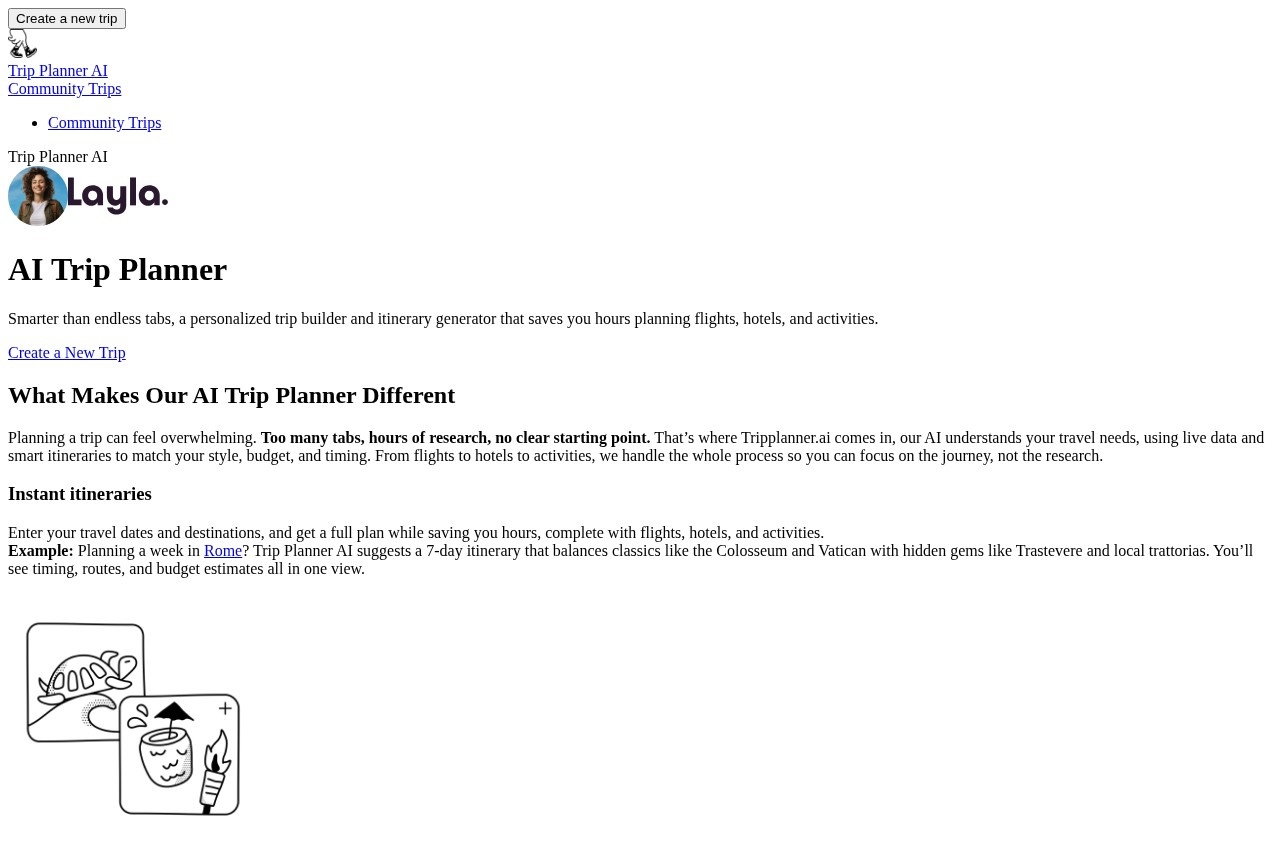 Trip Planner AI screenshot