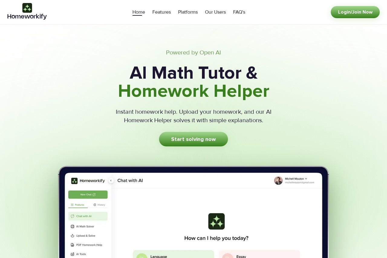 Homeworkify screenshot