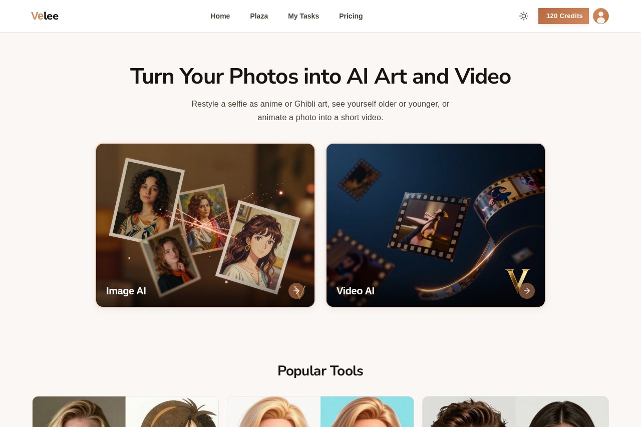 Velee AI screenshot