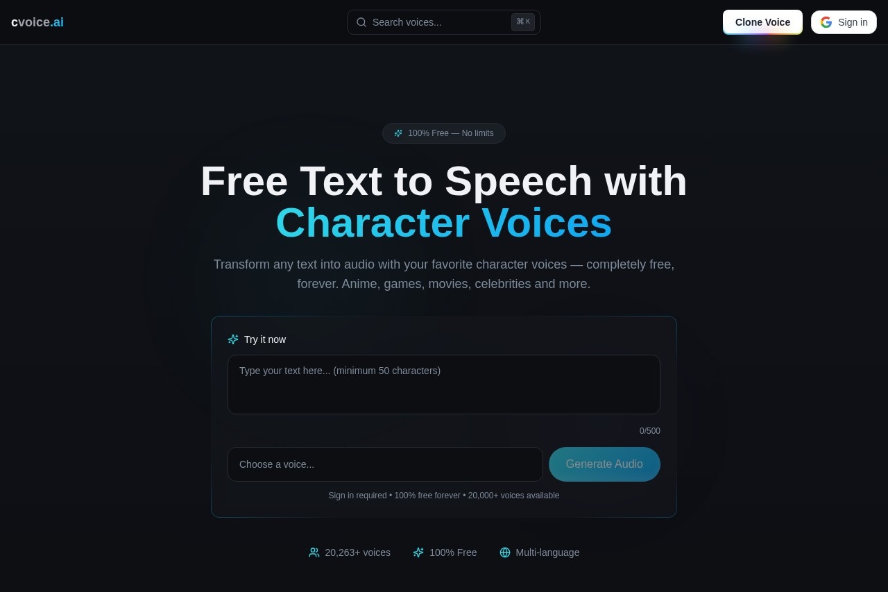 cvoice.ai screenshot
