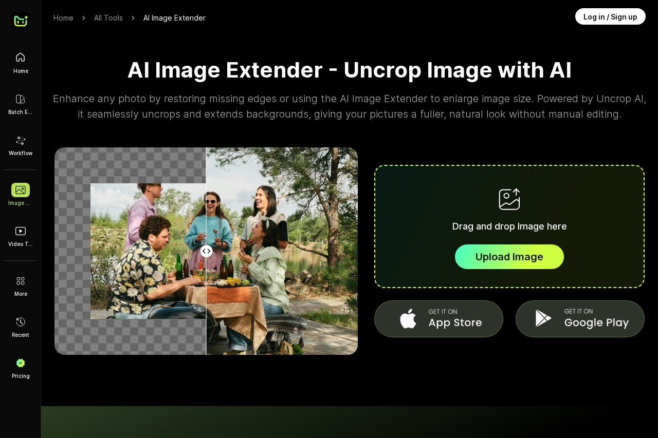 PhotoCat AI Image Extender screenshot