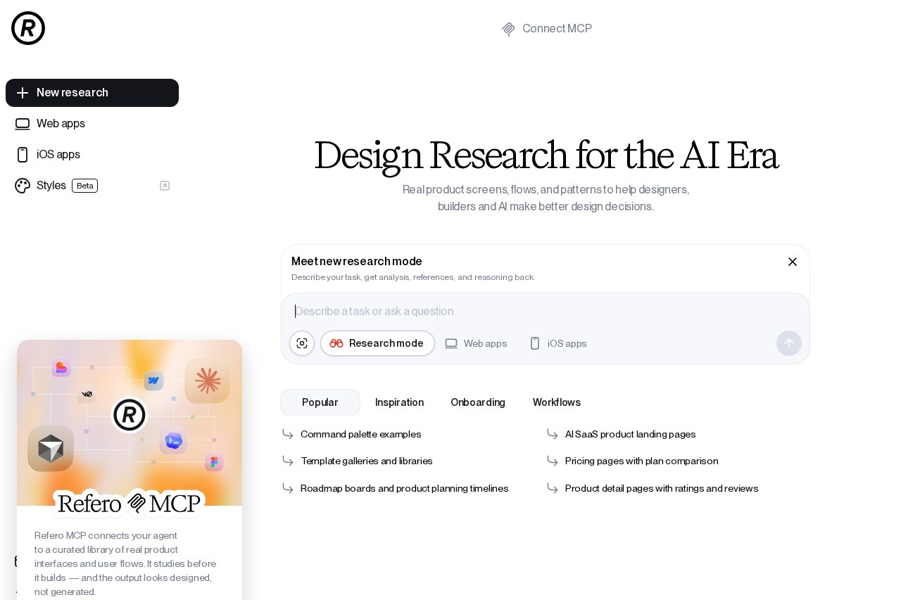 Refero Design screenshot