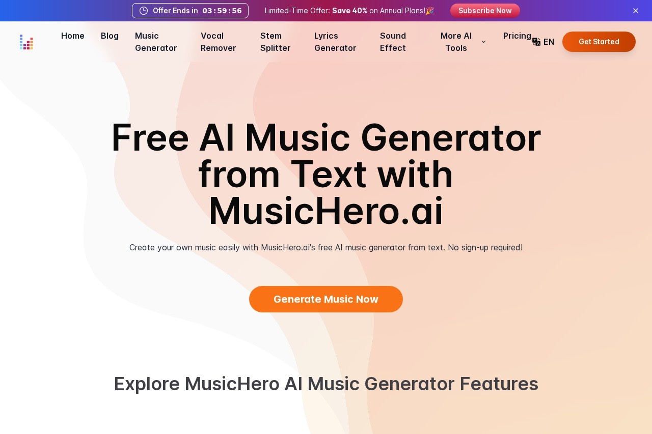 MusicHero.ai screenshot