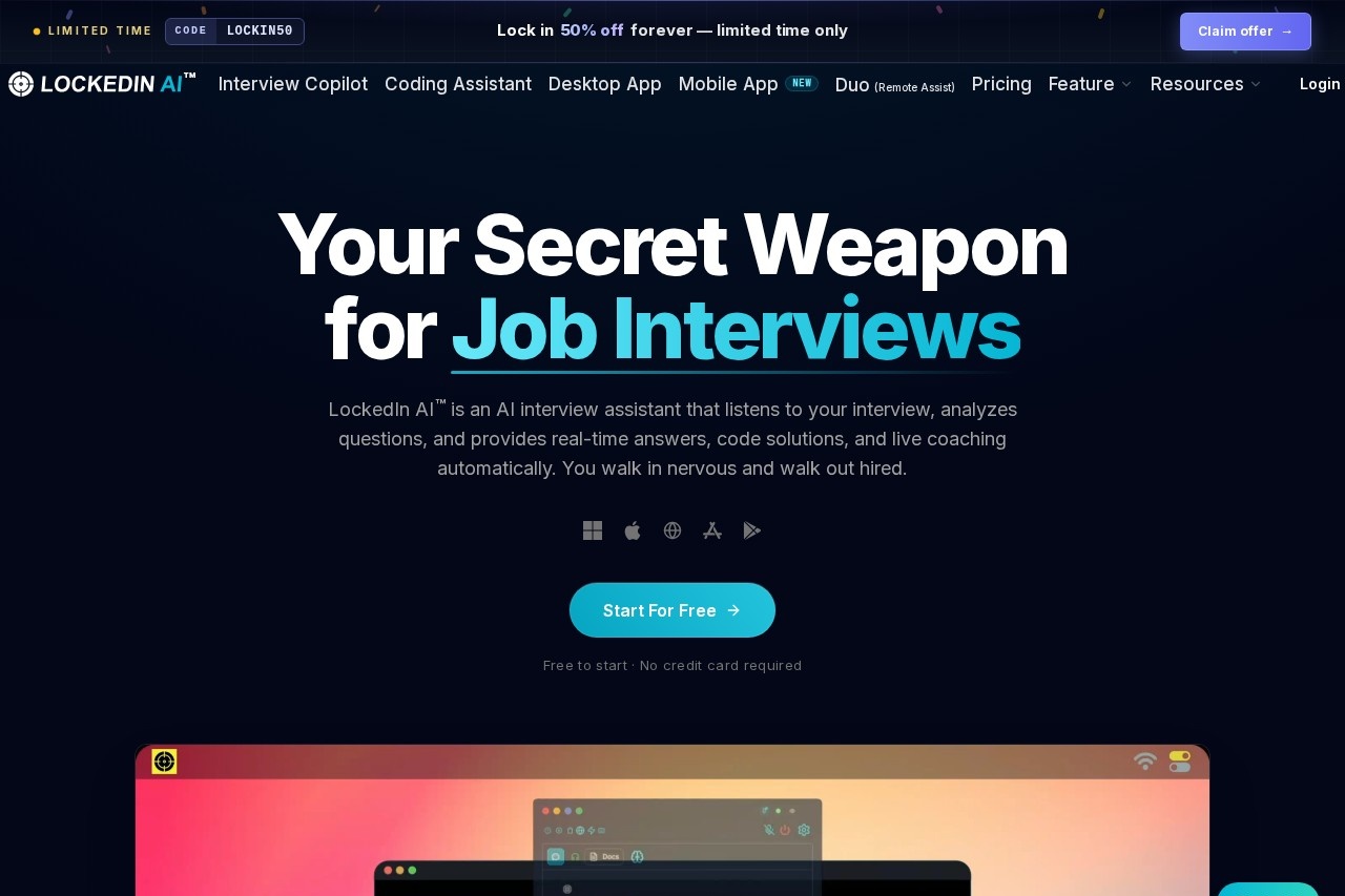 LockedIn AI 截图