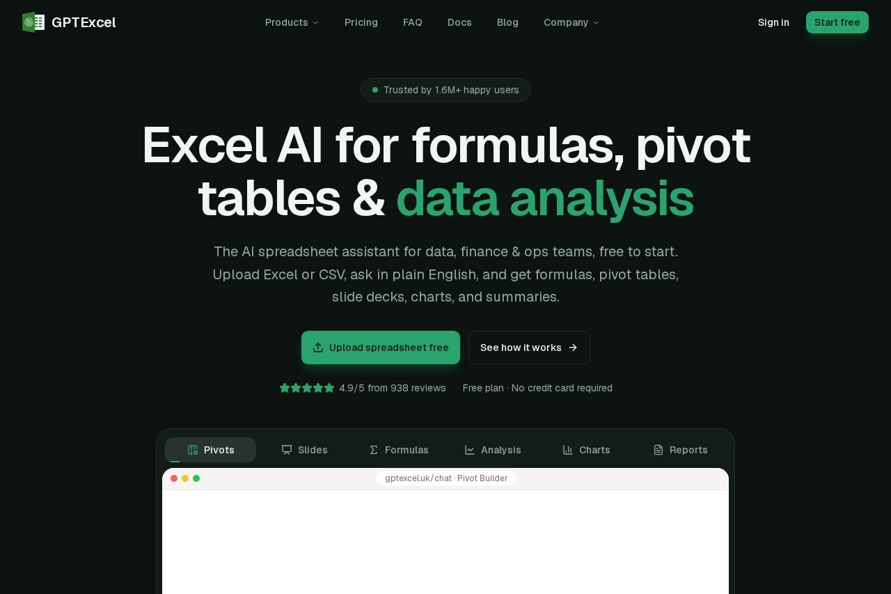 GPTExcel screenshot