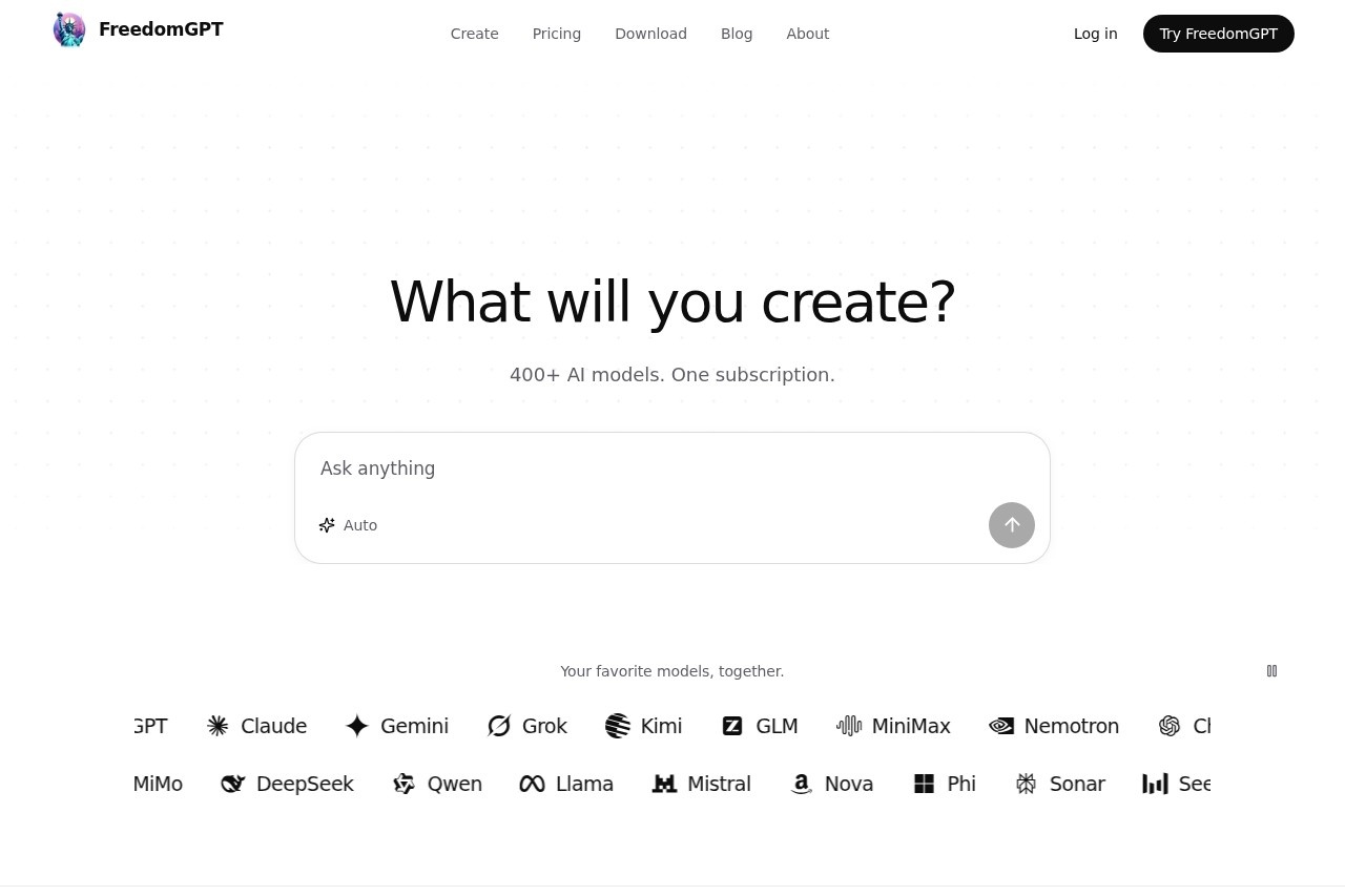 FreedomGPT screenshot