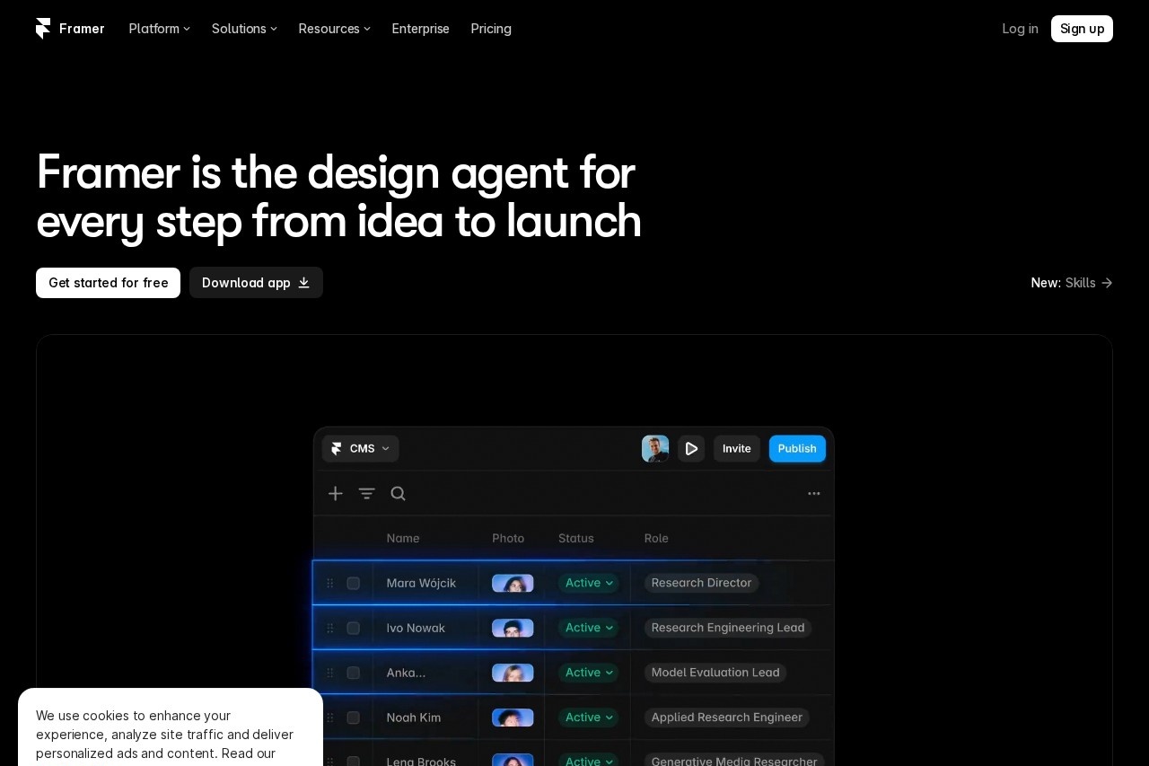 Framer screenshot