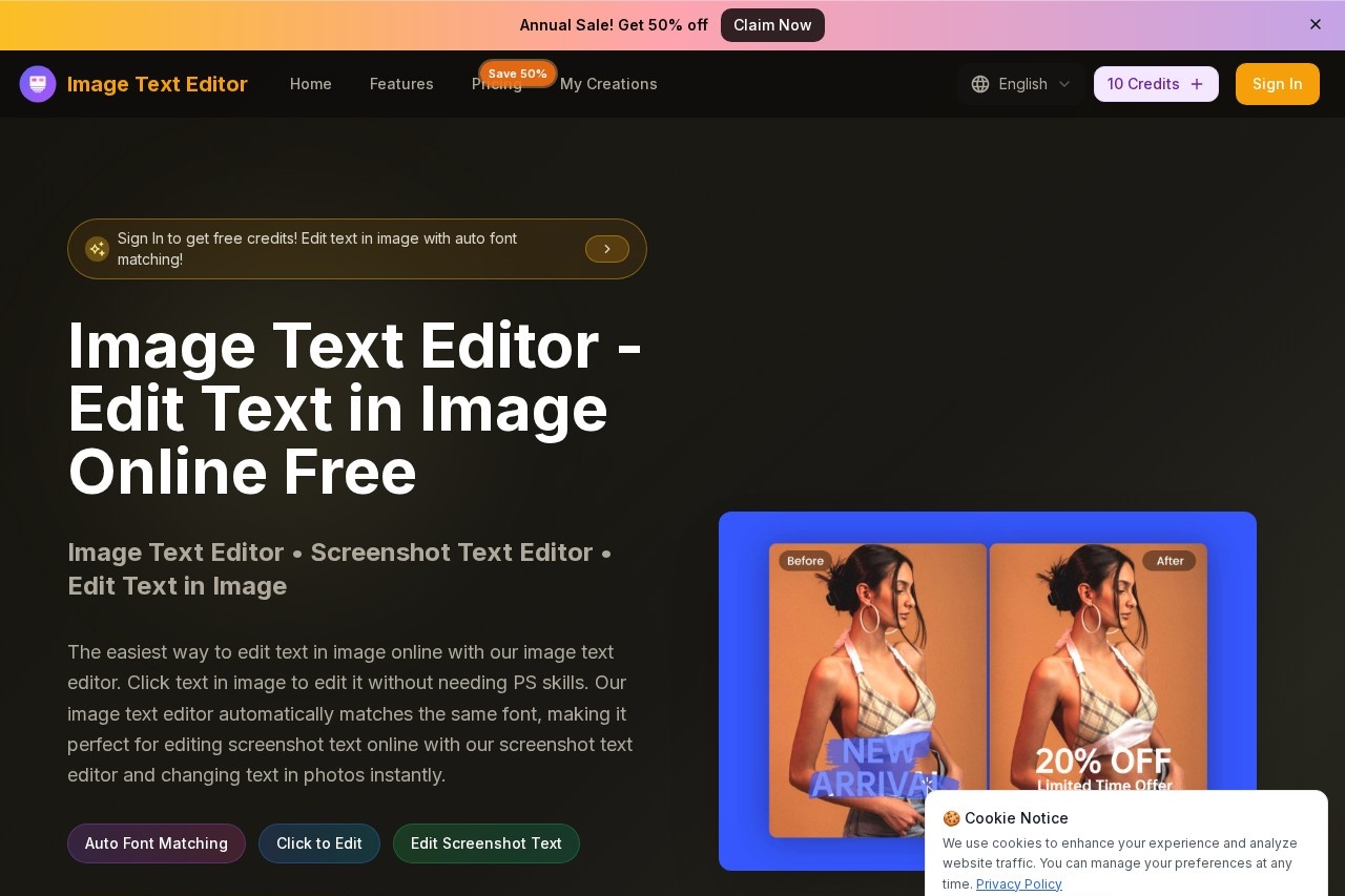 Image Text Editor screenshot