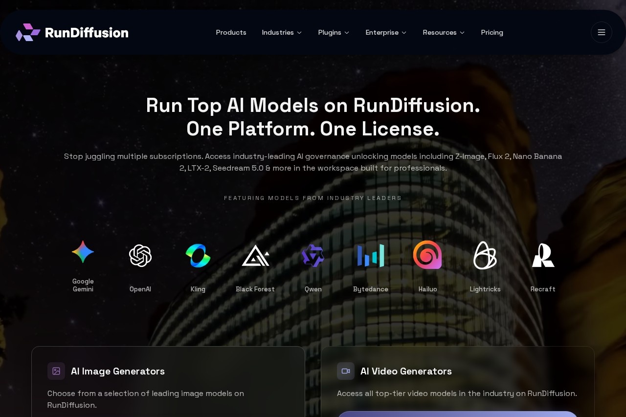 RunDiffusion screenshot