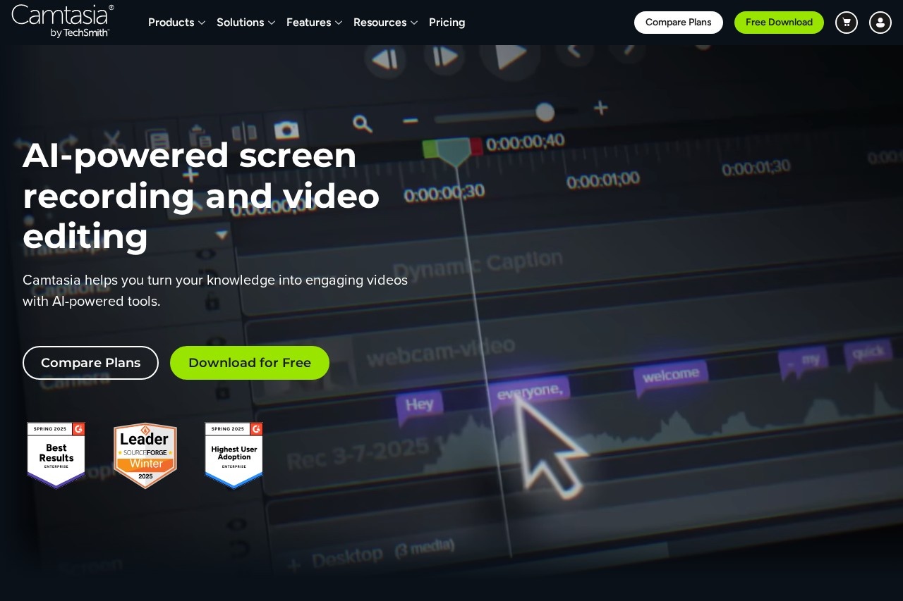 Camtasia screenshot