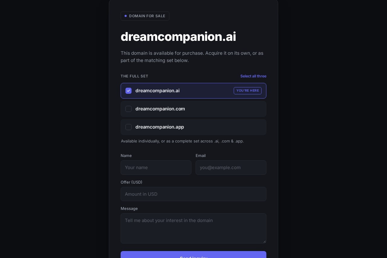 dreamcompanion.ai screenshot