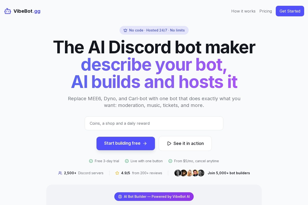 VibeBot.gg screenshot
