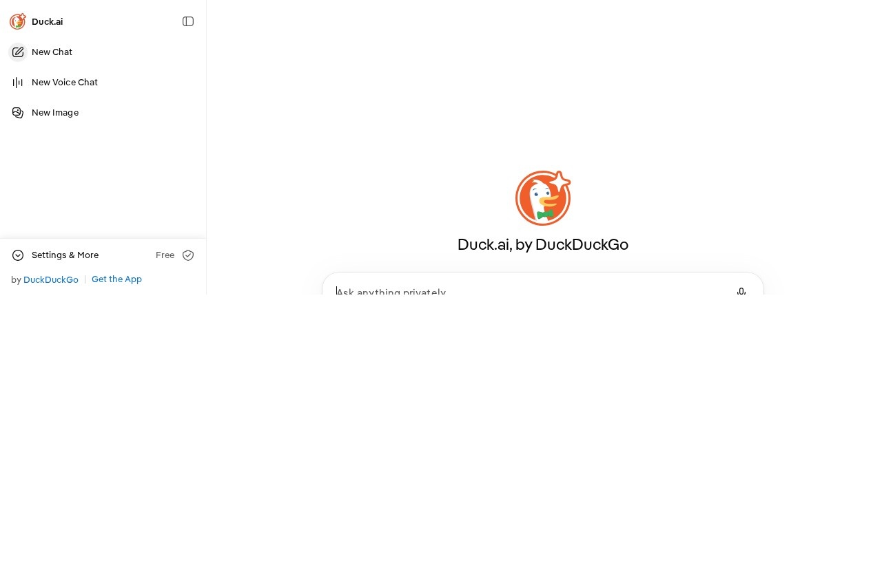 Duck.ai screenshot