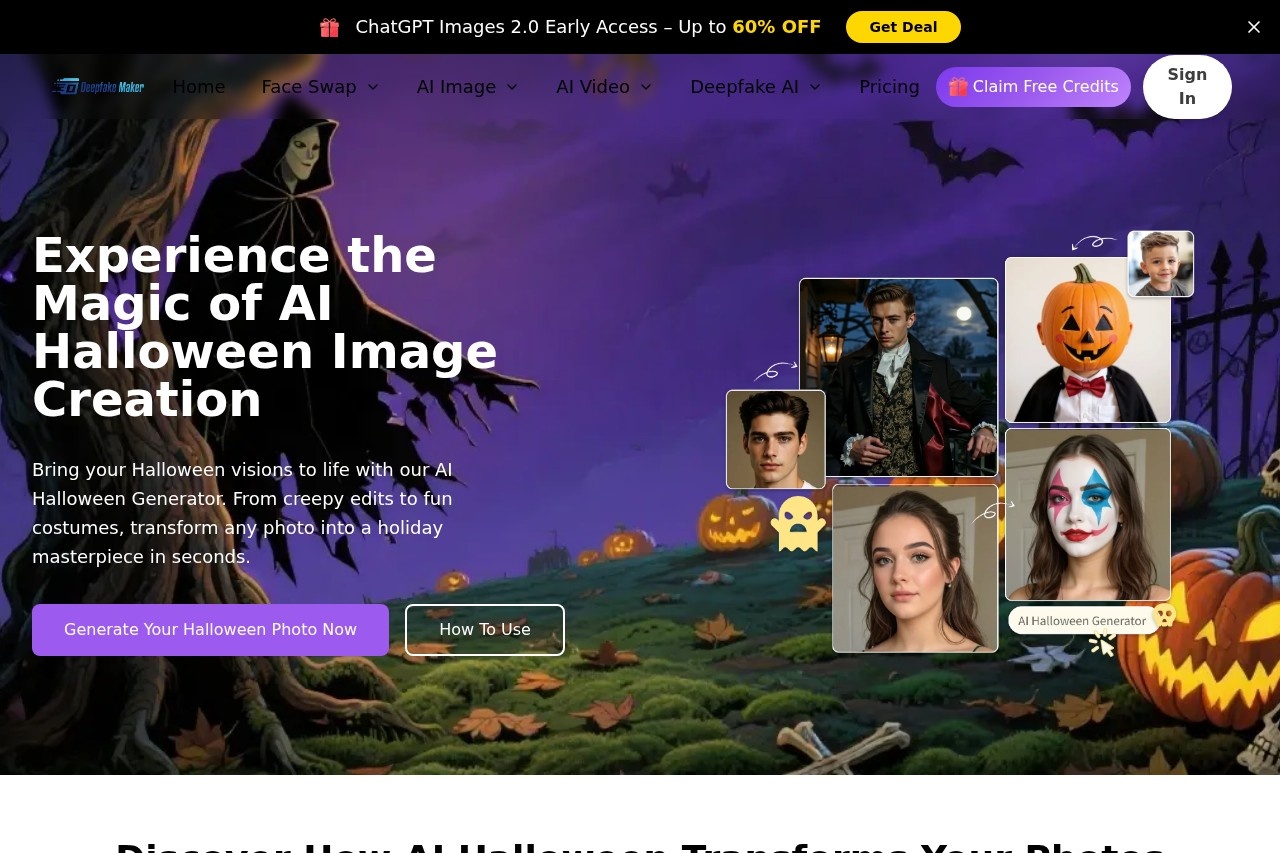 Deepfake Maker AI Halloween screenshot