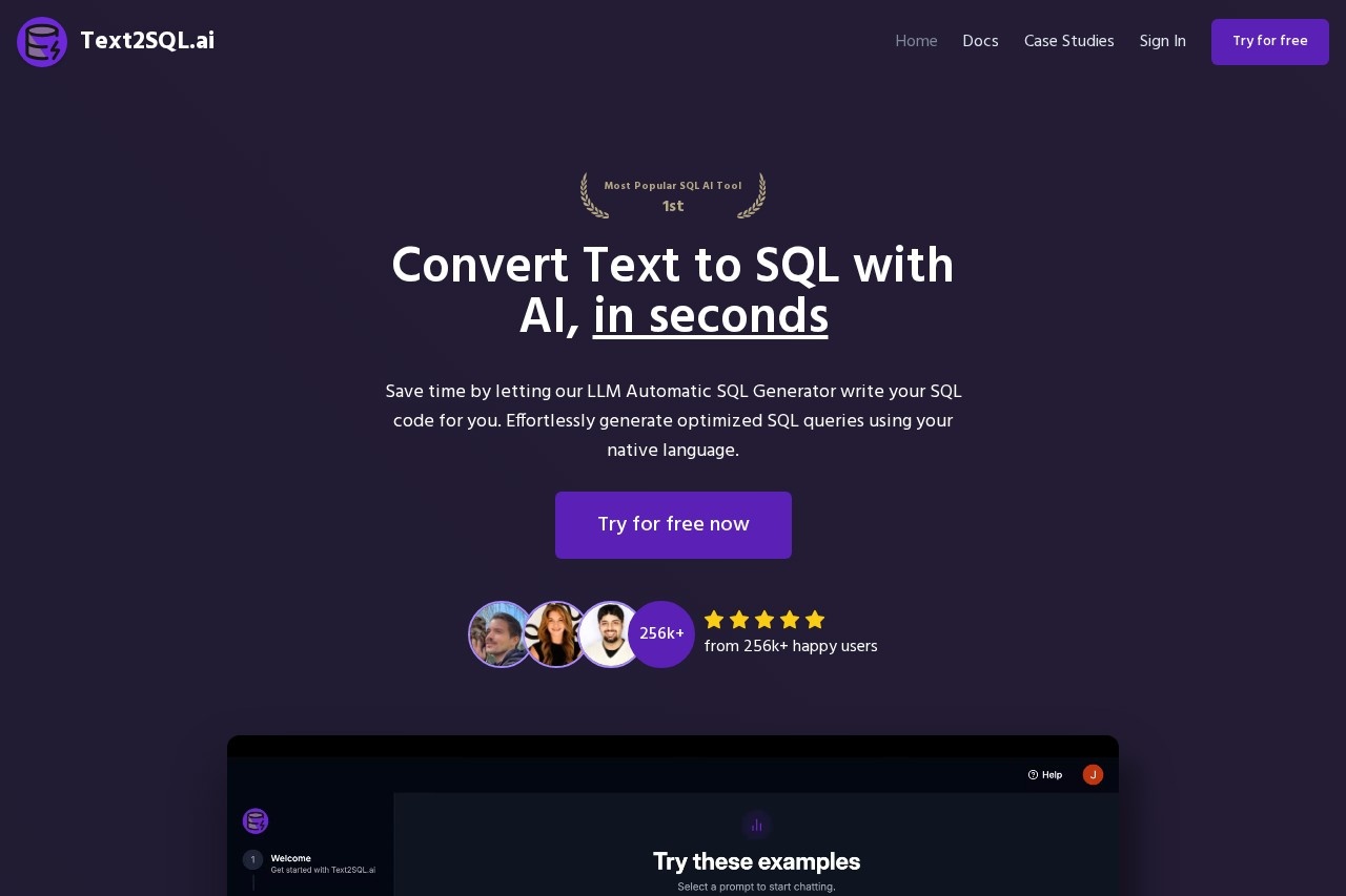 Text2SQL.AI screenshot