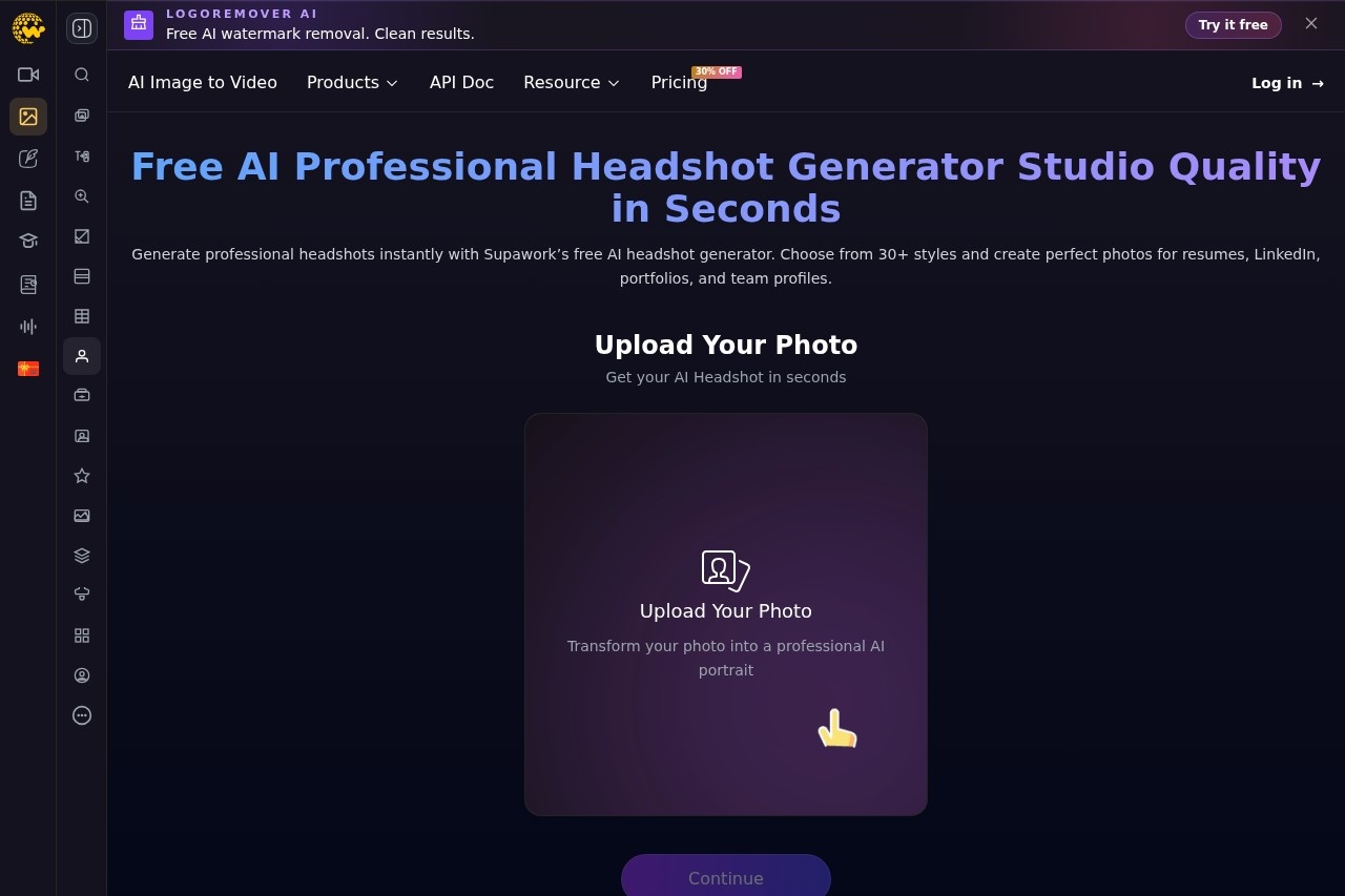 Supawork AI Professional Headshot Generator screenshot