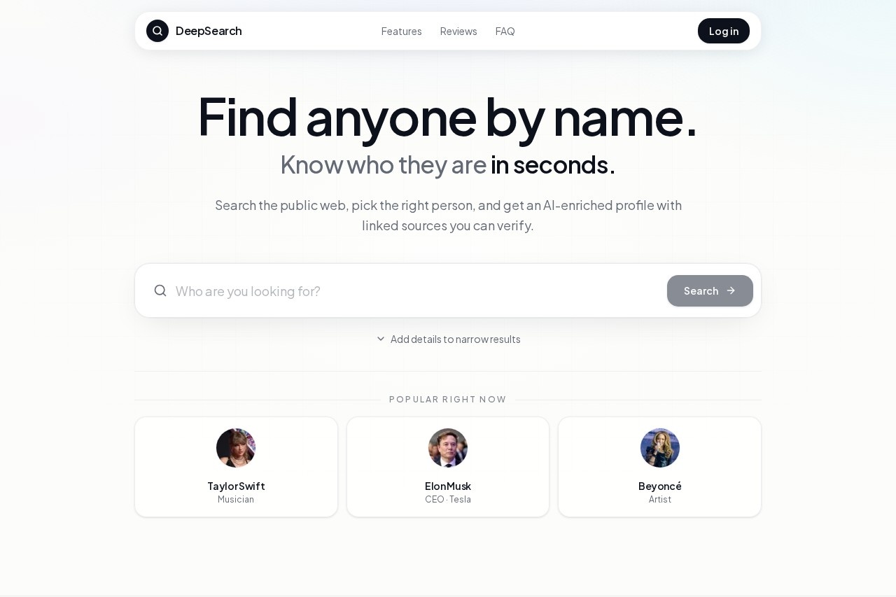 DeepSearch screenshot