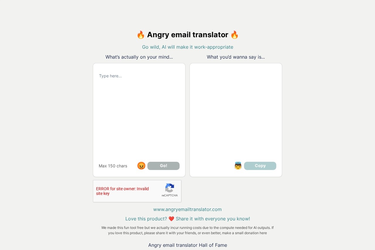 Angry Email Translator screenshot