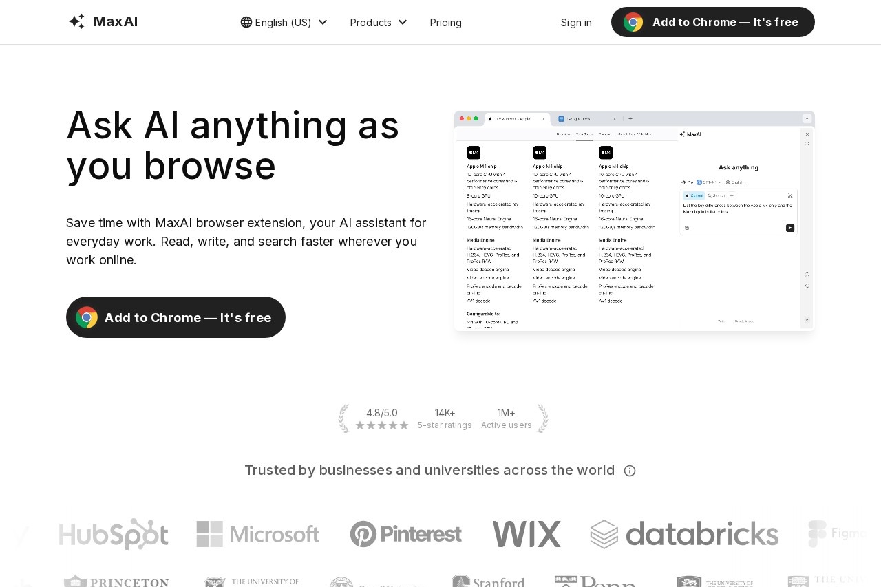 MaxAI.me screenshot
