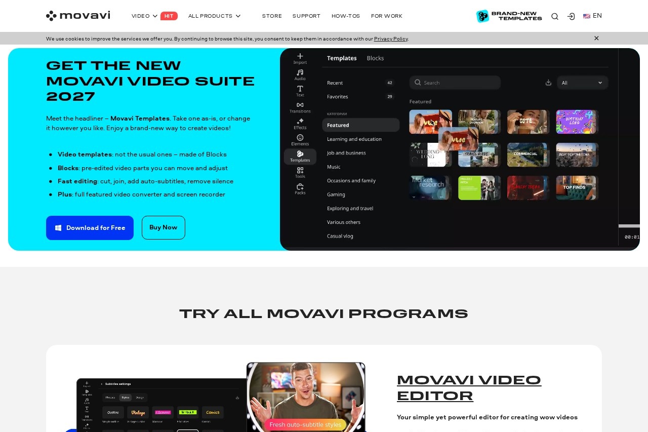 Movavi Video Editor screenshot