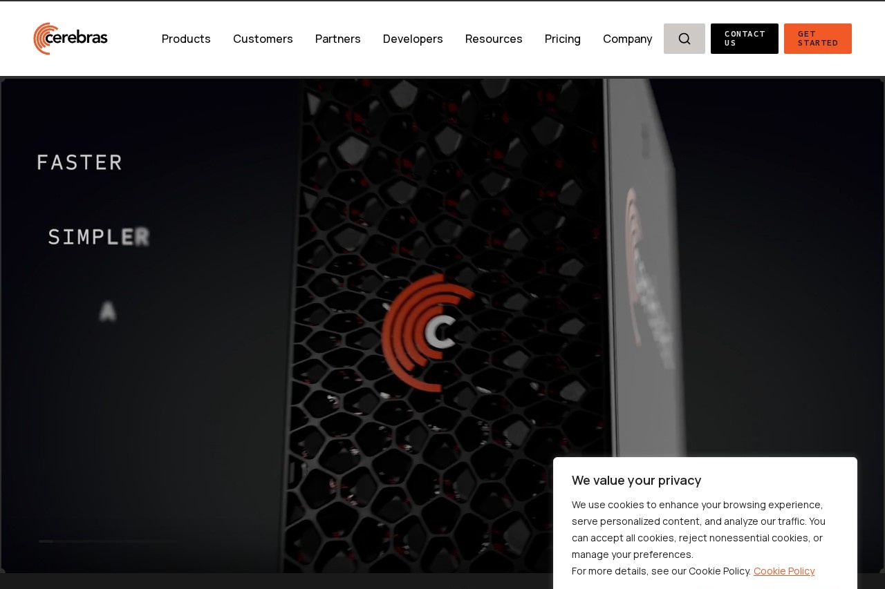 Cerebras screenshot