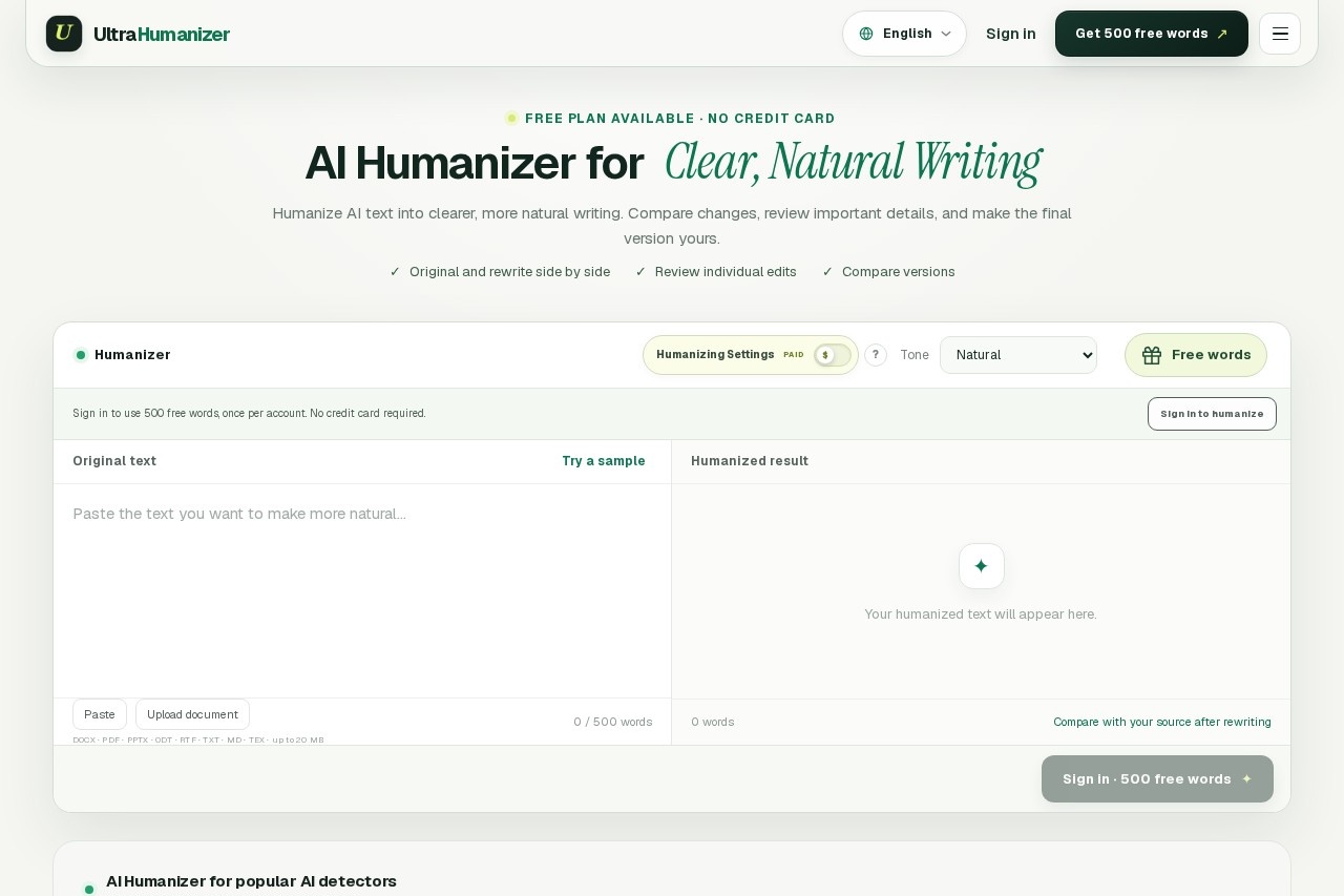 UltraHumanizer screenshot