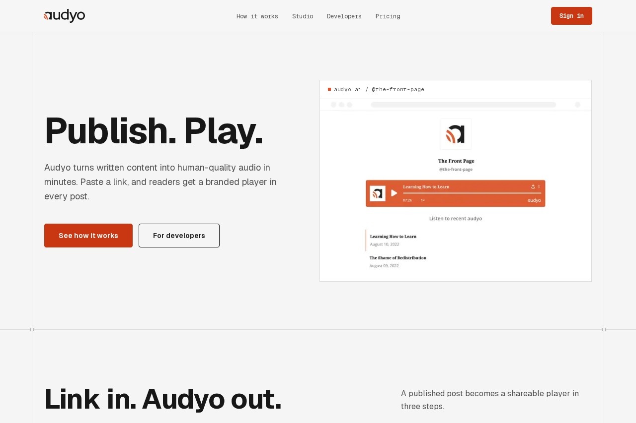 Audyo screenshot