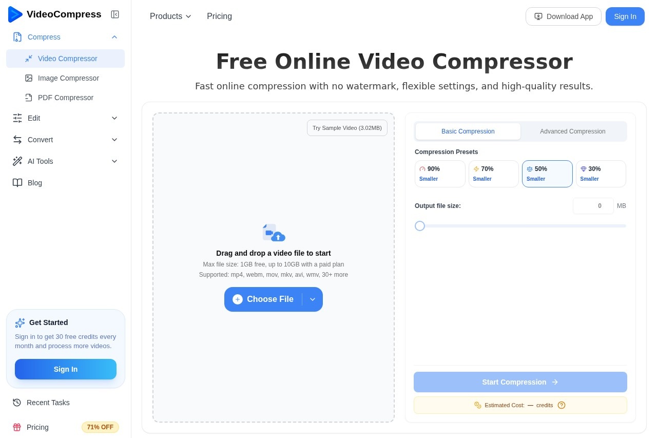 VideoCompress screenshot