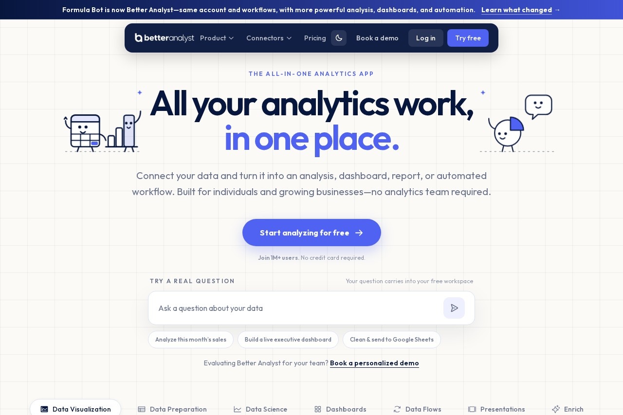 Better Analyst (formerly Formula Bot) screenshot