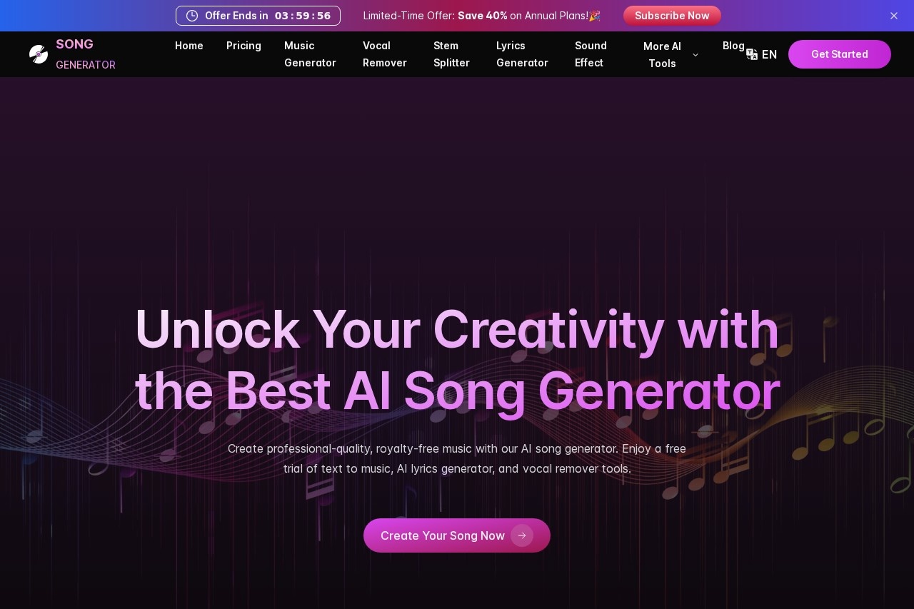 SongGenerator.io screenshot