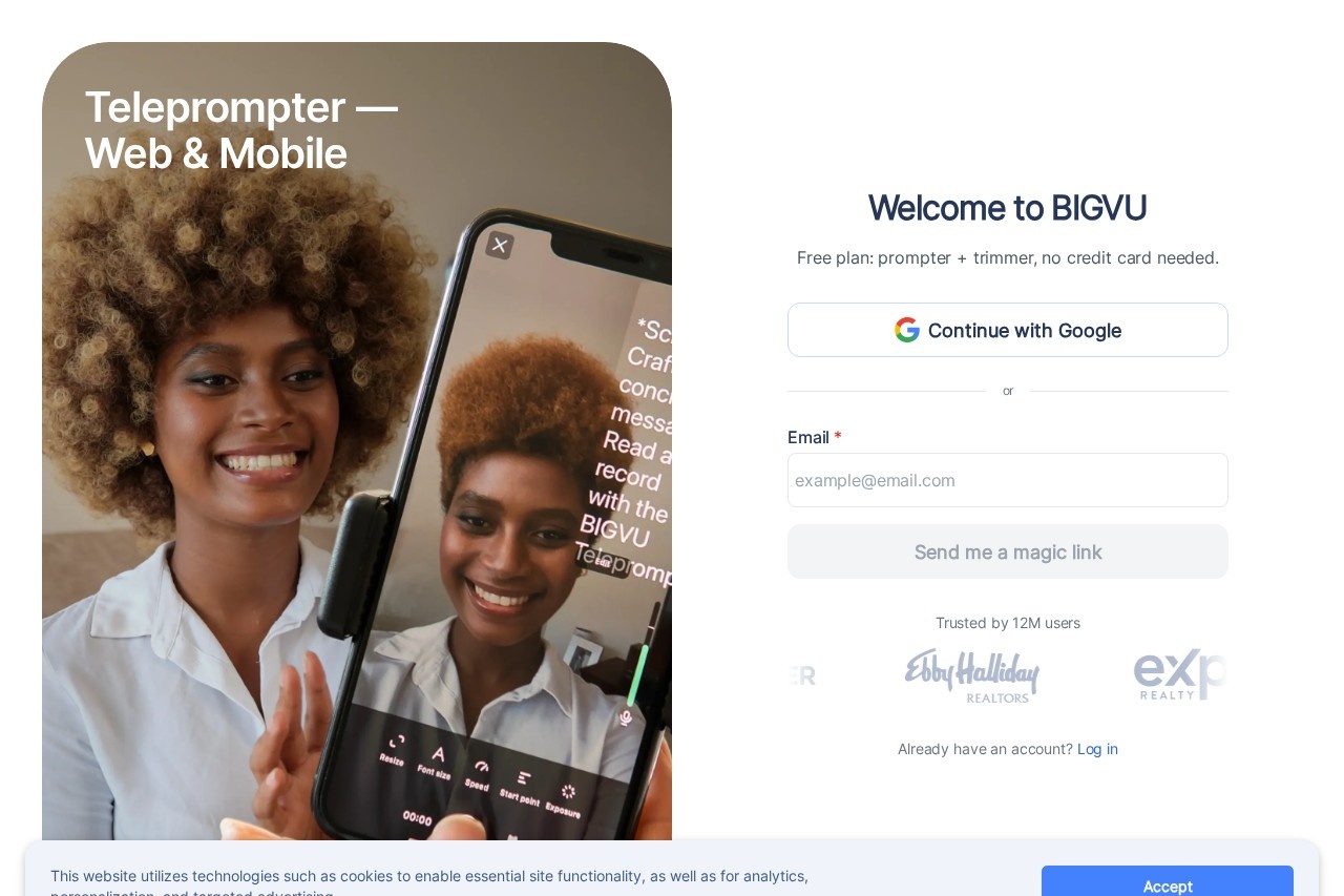 BIGVU screenshot