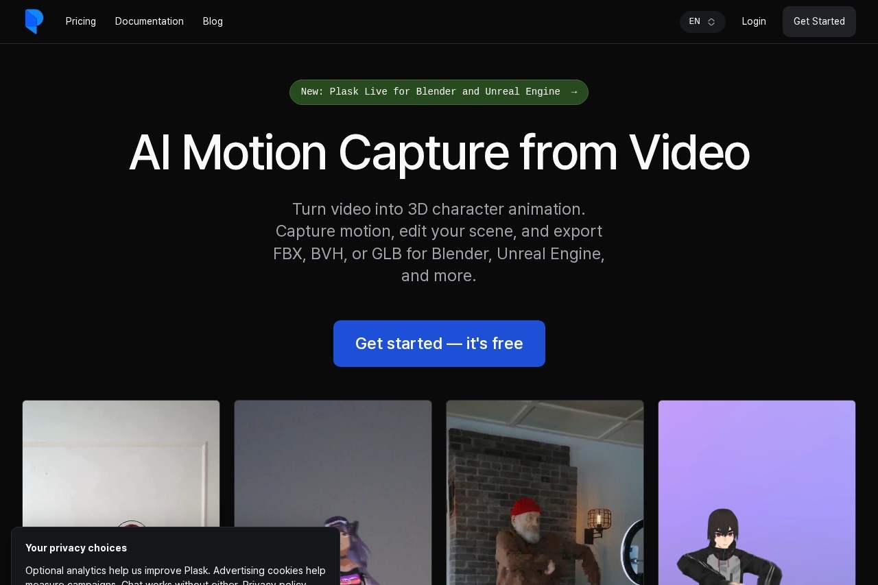 Plask screenshot