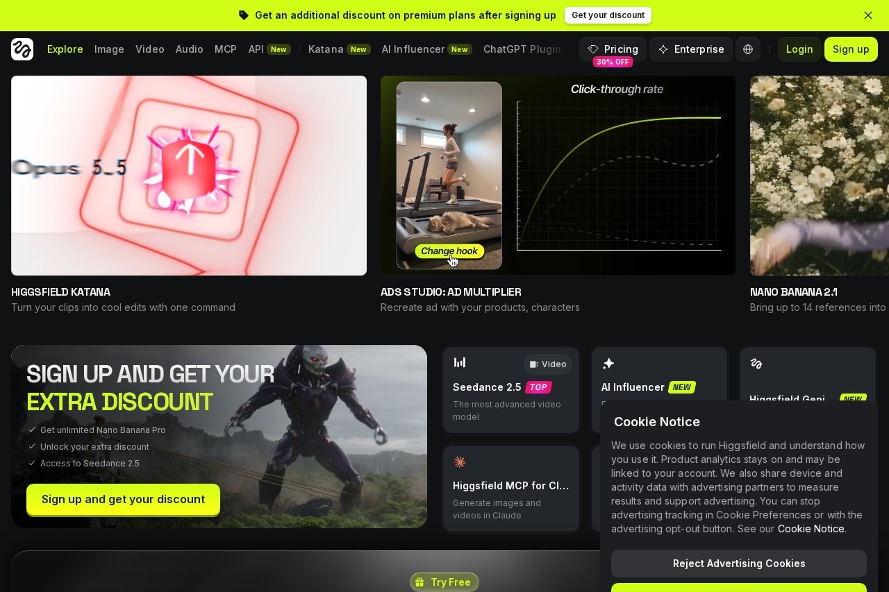 Higgsfield screenshot