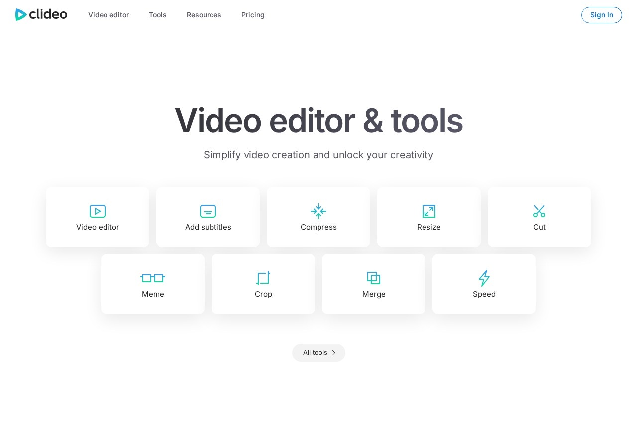 Clideo screenshot