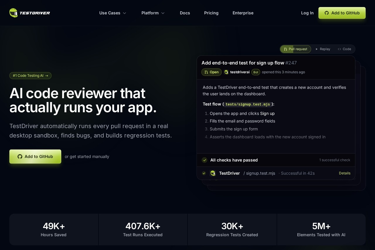 TestDriver screenshot