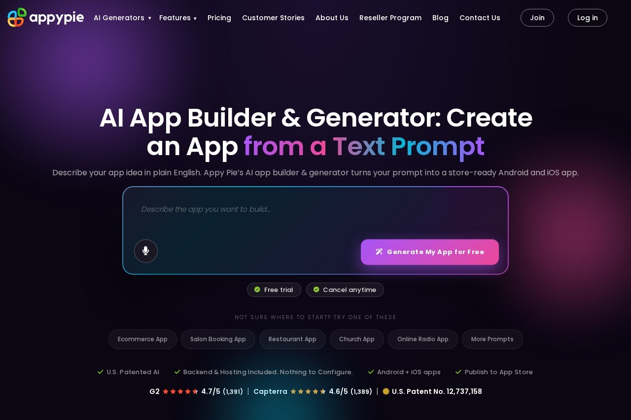 Appy Pie screenshot