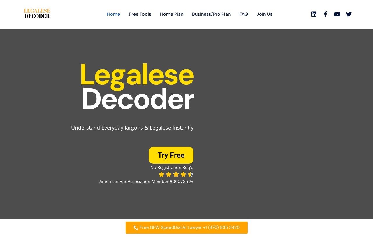 Legalese Decoder screenshot