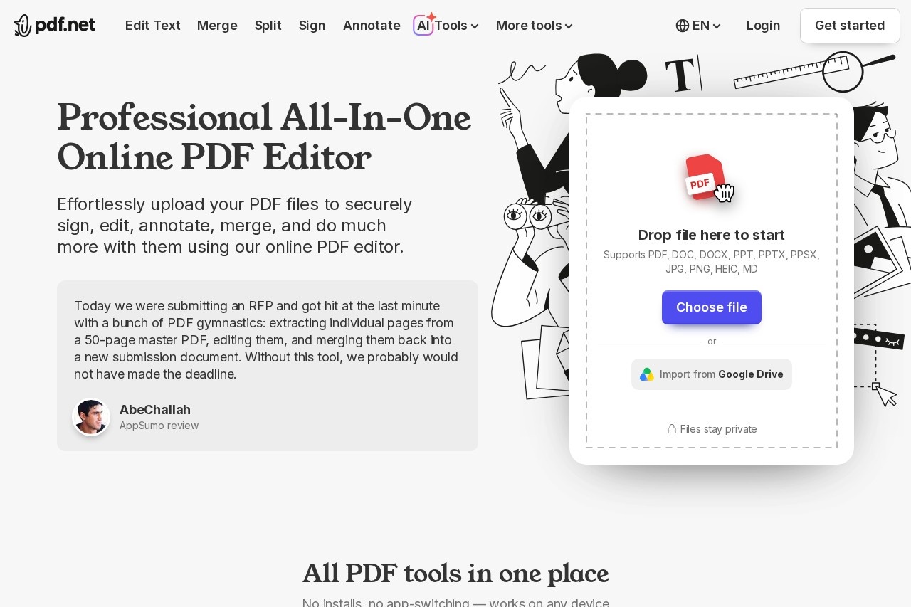 pdf.net screenshot