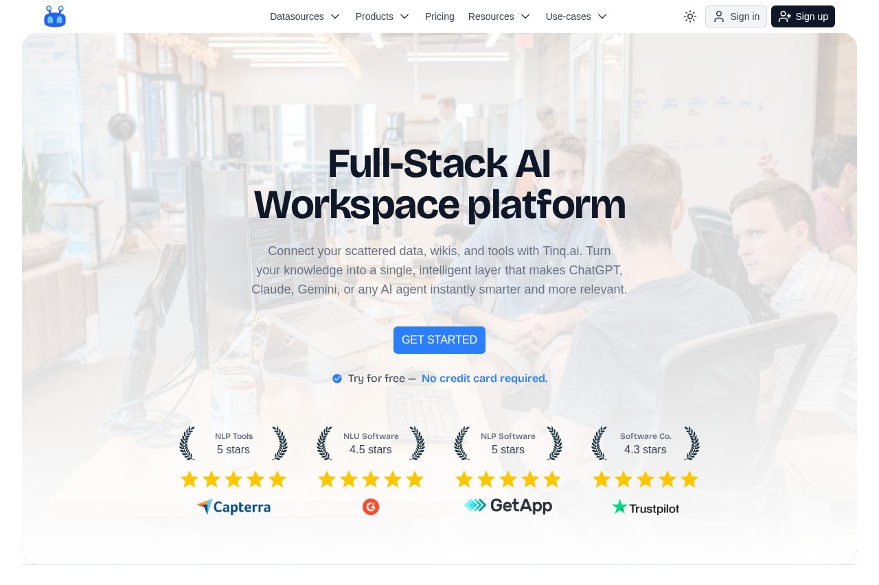 Tinq.ai screenshot