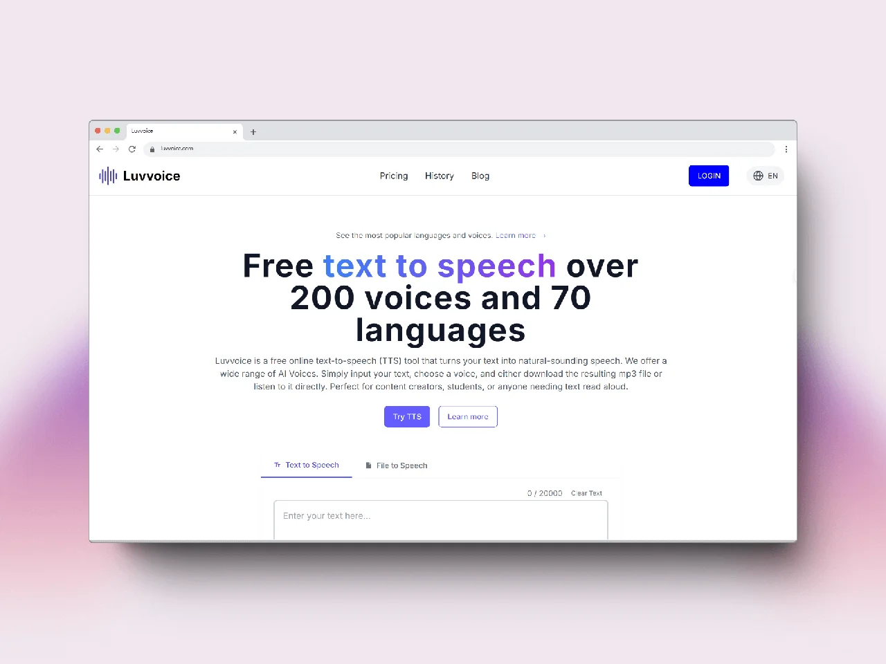 Luvvoice screenshot
