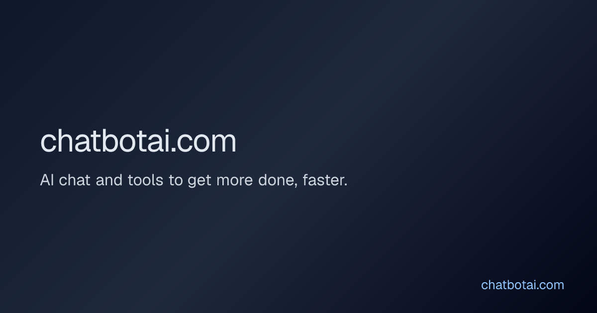 Chatbotai.com screenshot