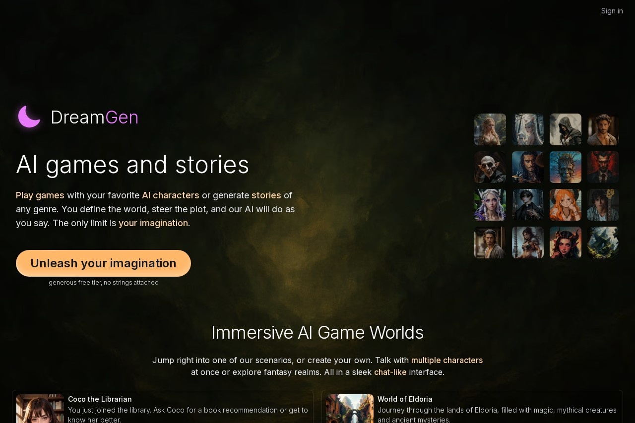 DreamGen screenshot