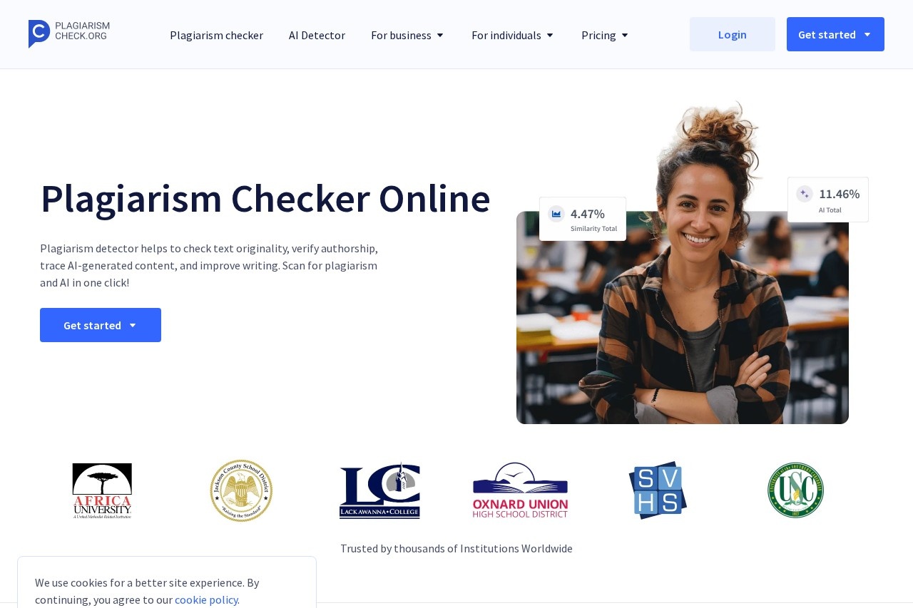 PlagiarismCheck.org screenshot