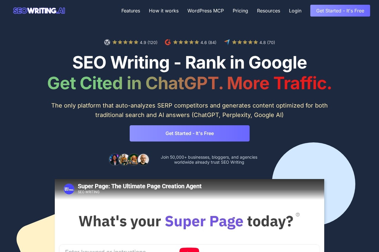 SEO WRITING screenshot