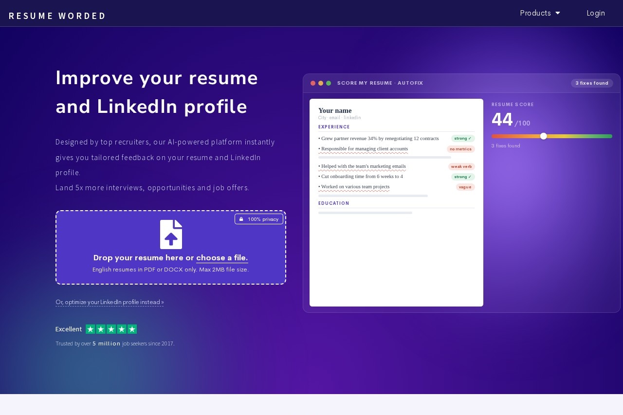 Resume Worded screenshot