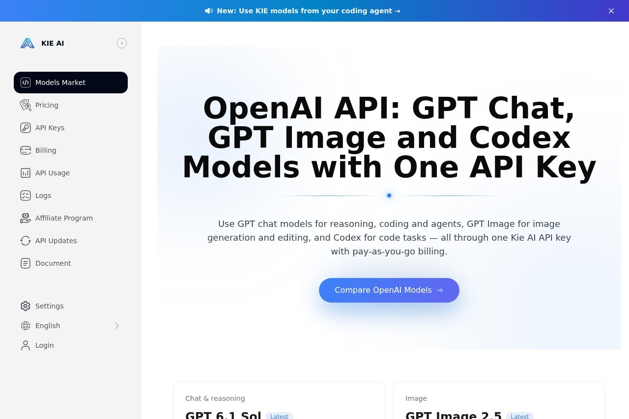 Kie.ai Sora 2 API 截图